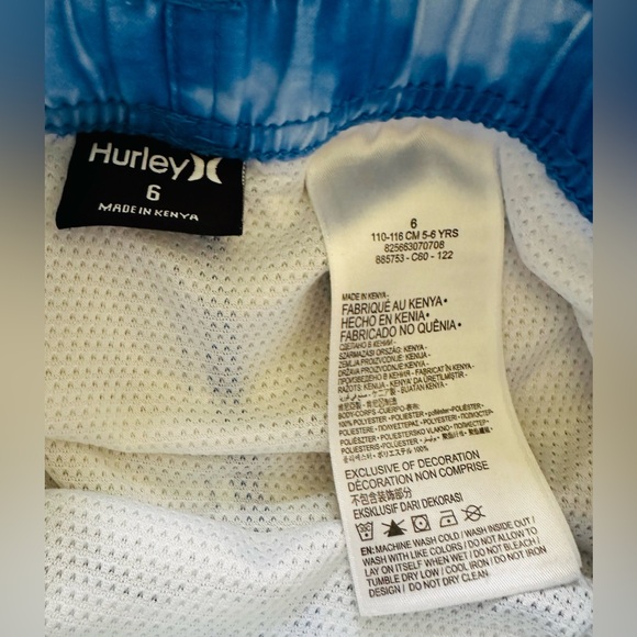 Under Armour & Hurley Blue Swim Trunks 2 pairs Size 6 - Picture 7 of 8